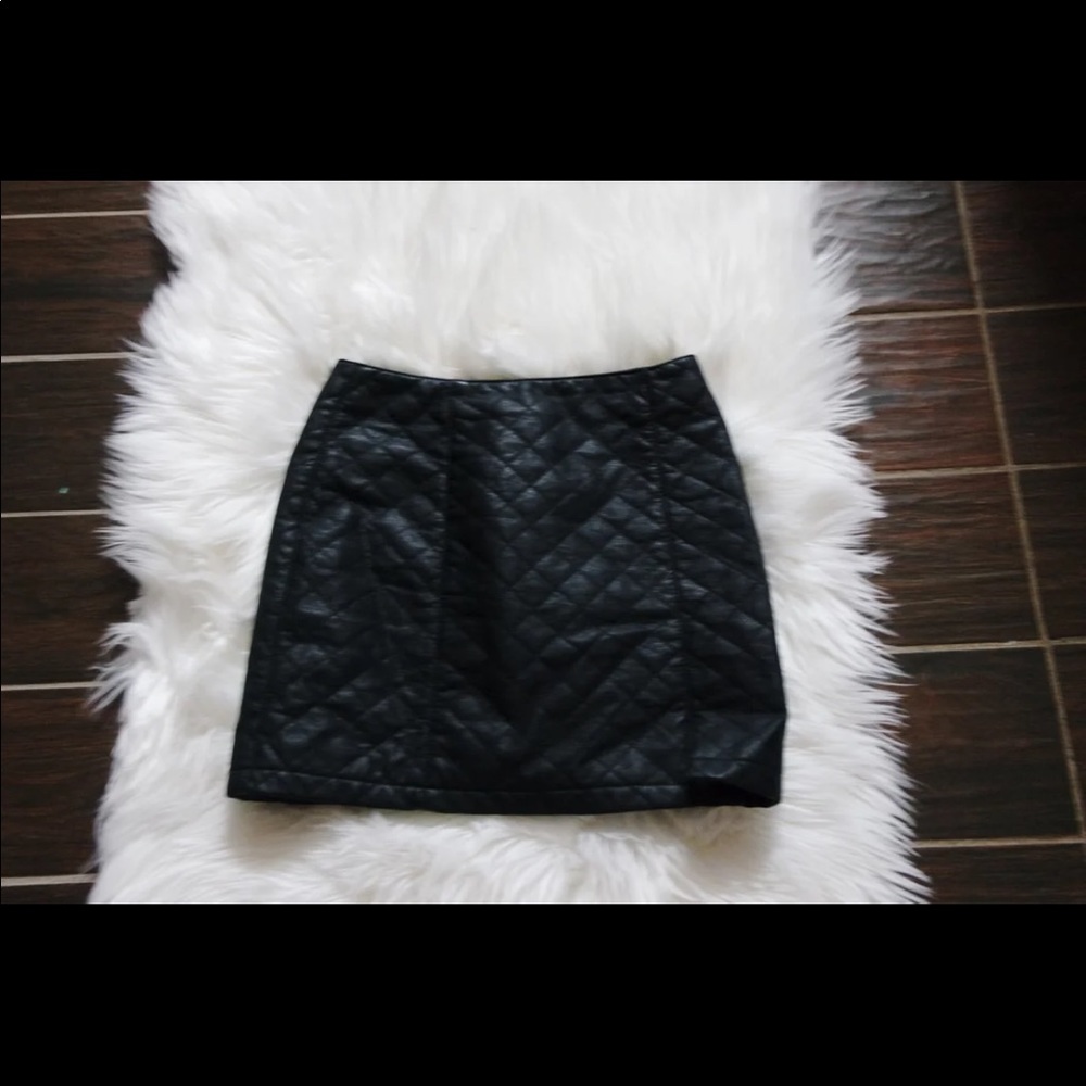 Leather mini shirt